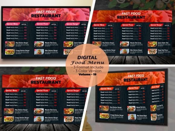 Digital Food Menu Design Template V-19: A Modern Solution