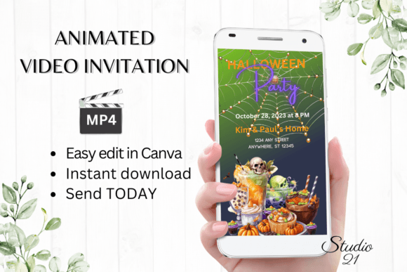 Digital Halloween Party Invitation: Effortless Spooky Fun