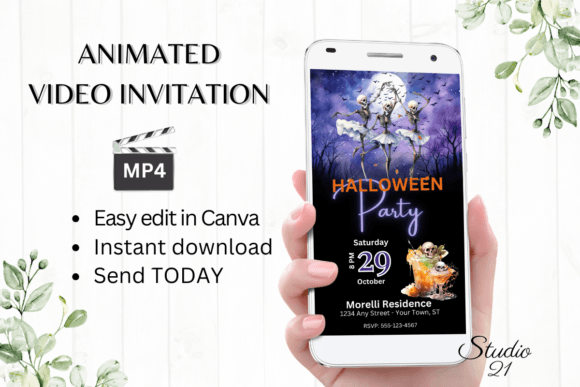 Effortless Animated Halloween Party Invitations