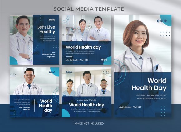 Elevate Your Brand with World Health Day Social Media Templates