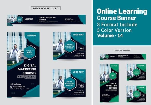 Make Your Digital Marketing Courses Pop With This Banner Template