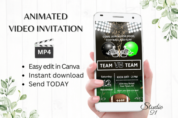 Score Big with a Digital Football Game Invitation