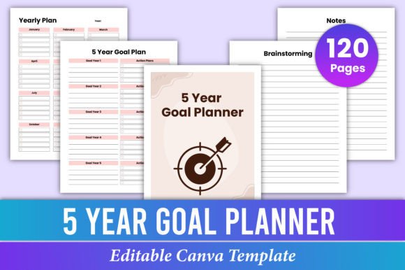 Your 5 Year Goal Planner Canva KDP Interior: A Flexible Blueprint for Ambition